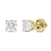 Thumbnail Image 0 of Lab-Created Diamond Solitaire Stud Earrings 1 ct tw Round 14K Yellow Gold (SI2/F)