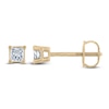 Thumbnail Image 2 of Diamond Solitaire Stud Earrings 1/4 ct tw Princess 14K Yellow Gold (I1/I)