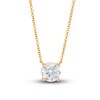 Thumbnail Image 0 of Lab-Created Diamond Solitaire Necklace 1-1/2 ct tw Round 14K Yellow Gold (SI2/F)