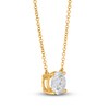 Thumbnail Image 1 of Lab-Created Diamond Solitaire Necklace 1-1/2 ct tw Round 14K Yellow Gold (SI2/F)