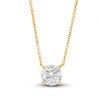 Thumbnail Image 0 of Lab-Created Diamond Solitaire Necklace 2 ct tw Round 14K Yellow Gold (SI2/F)