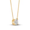 Thumbnail Image 1 of Lab-Created Diamond Solitaire Necklace 2 ct tw Round 14K Yellow Gold (SI2/F)