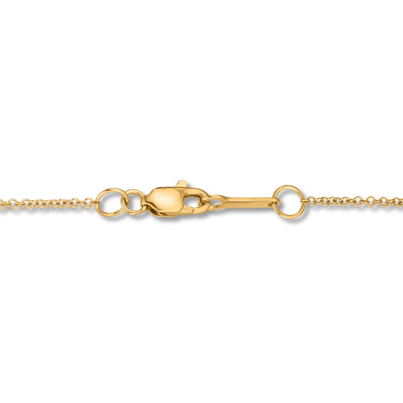Lab-Created Diamond Solitaire Necklace 2 ct tw Round 14K Yellow Gold (SI2/F)
