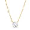 Thumbnail Image 0 of Lab-Created Diamond Solitaire Necklace 1/2 ct tw Round 14K Yellow Gold 19" (SI2/F)