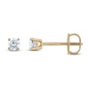 Thumbnail Image 0 of Certified Diamond Solitaire Stud Earrings 1/3 ct tw Round 14K Yellow Gold (I1/I)