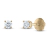 Thumbnail Image 1 of Certified Diamond Solitaire Stud Earrings 1/10 ct tw Round 14K Yellow Gold (I1/I)
