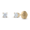 Thumbnail Image 2 of Certified Diamond Solitaire Stud Earrings 1/10 ct tw Round 14K Yellow Gold (I1/I)