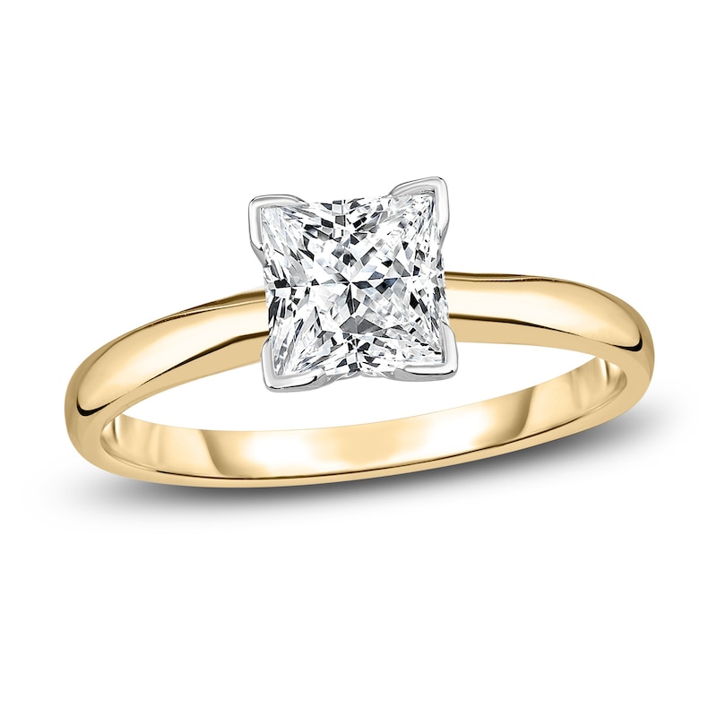 Main Image 1 of Diamond Solitaire Engagement Ring 7/8 ct tw Princess 14K Yellow Gold (I2/I)