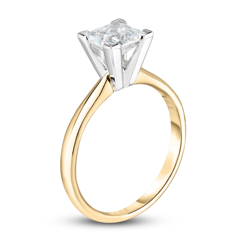 Main Image 2 of Diamond Solitaire Engagement Ring 7/8 ct tw Princess 14K Yellow Gold (I2/I)
