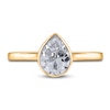 Thumbnail Image 3 of Diamond Solitaire Engagement Ring 3/4 ct tw Bezel-Set Pear 14K Yellow Gold (I2/I)
