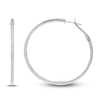 Thumbnail Image 3 of Diamond Hoop Earrings 3 ct tw Round 14K White Gold