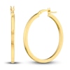 Thumbnail Image 1 of Polished Square Hoop Earrings 14K Yellow Gold 30mm