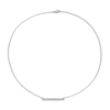 Thumbnail Image 3 of Diamond Bar Necklace 1/10 ct tw Round 14K White Gold 16"