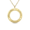 Thumbnail Image 1 of Engravable Loop Pendant Necklace 10K Yellow Gold 24mm 18" Adj.