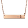 Thumbnail Image 1 of Bar Necklace Diamond Accent 14K Rose Gold 18"