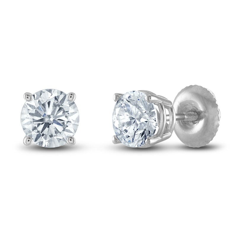 Classic Round Diamond Solitaire Stud Earrings 1/5ctw