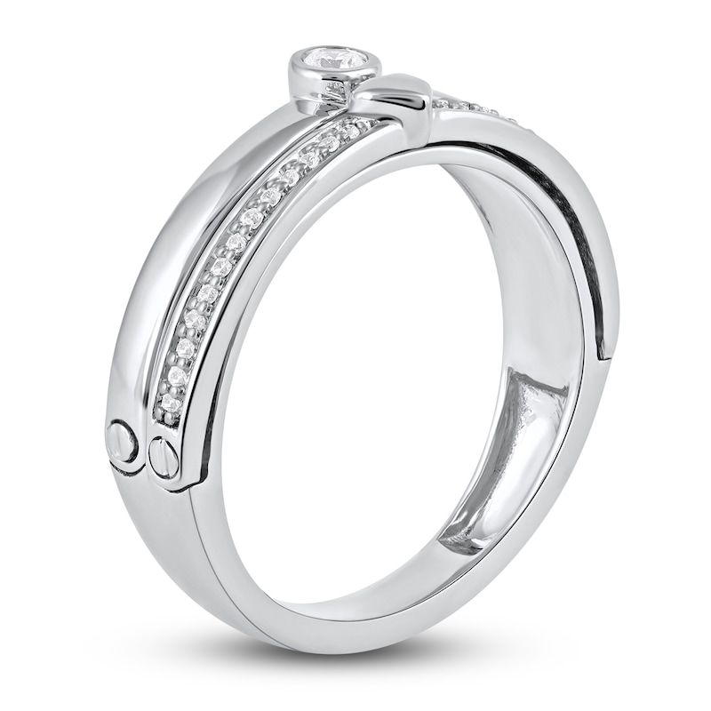 Main Image 2 of Diamond Promise Ring 1/8 ct tw Round 14K White Gold