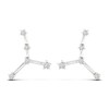 Diamond Cancer Constellation Earrings 1/8 ct tw Round 14K White Gold