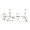 Thumbnail Image 2 of Diamond Cancer Constellation Earrings 1/8 ct tw Round 14K White Gold