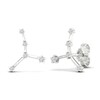 Thumbnail Image 3 of Diamond Cancer Constellation Earrings 1/8 ct tw Round 14K White Gold