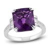 Thumbnail Image 1 of Natural Amethyst Engagement Ring 1/5 ct tw Diamonds 14K White Gold