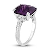 Thumbnail Image 2 of Natural Amethyst Engagement Ring 1/5 ct tw Diamonds 14K White Gold