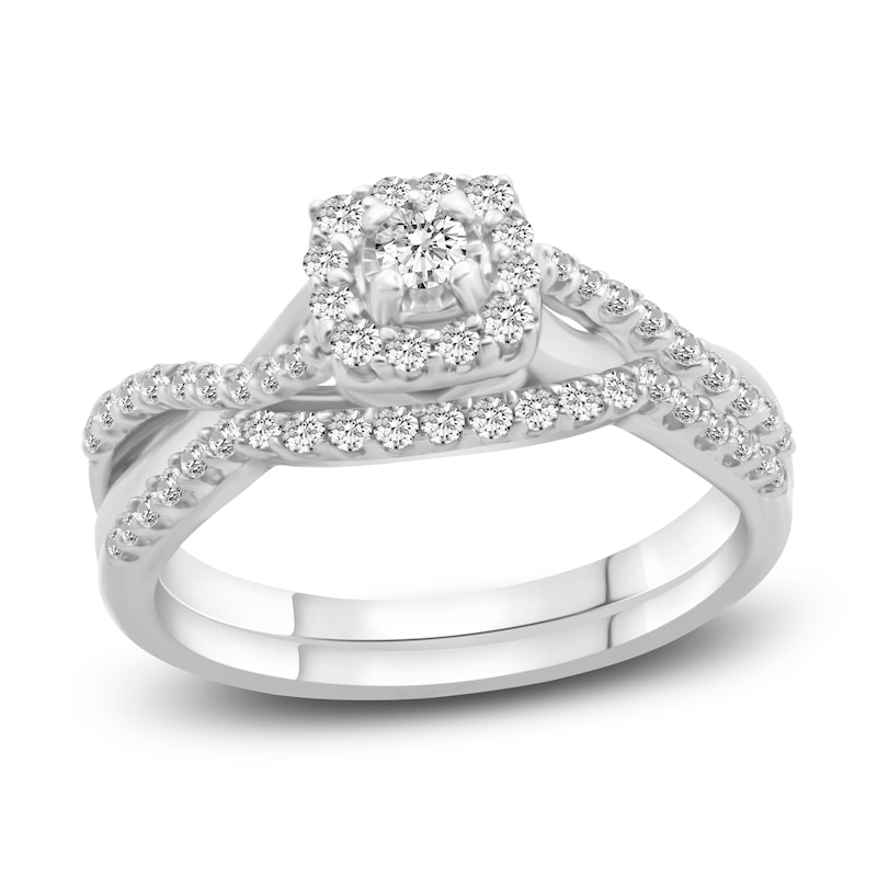Diamond Bridal Set / ct tw Round 10K White Gold