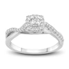 Thumbnail Image 1 of Diamond Bridal Set 3/8 ct tw Round 10K White Gold