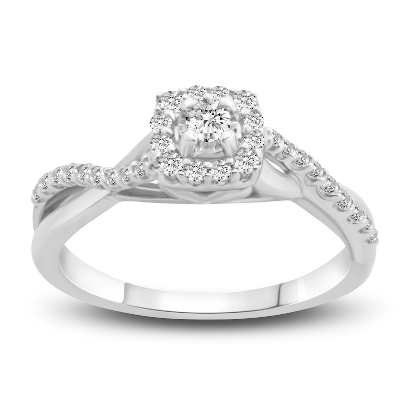 Main Image 2 of Diamond Bridal Set 3/8 ct tw Round 10K White Gold