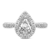 Thumbnail Image 3 of Pnina Tornai Ocean of Love Diamond Engagement Ring 1-3/8 ct tw Pear-shaped/Round 14K White Gold