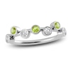 Thumbnail Image 1 of Juliette Maison Natural White Sapphire & Natural Peridot Ring 10K White Gold