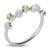 Thumbnail Image 2 of Juliette Maison Natural White Sapphire & Natural Peridot Ring 10K White Gold