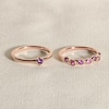 Thumbnail Image 4 of Juliette Maison Natural White Sapphire & Natural Peridot Ring 10K White Gold
