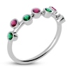 Thumbnail Image 2 of Juliette Maison Natural Rhodolite Garnet & Natural Emerald Ring 10K White Gold