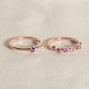 Thumbnail Image 4 of Juliette Maison Natural Rhodolite Garnet & Natural Emerald Ring 10K White Gold