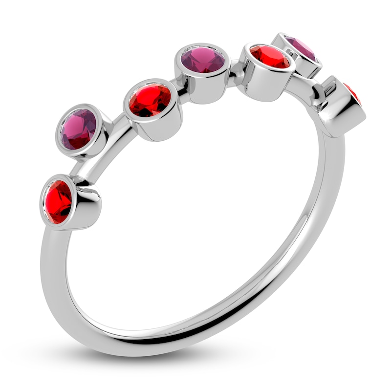 Main Image 2 of Juliette Maison Natural Rhodolite Garnet & Natural Ruby Ring 10K White Gold