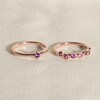 Thumbnail Image 4 of Juliette Maison Natural Rhodolite Garnet & Natural Ruby Ring 10K White Gold