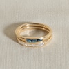 Thumbnail Image 3 of Juliette Maison Natural Peridot Baguette Bar Ring 10K Rose Gold