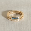Thumbnail Image 4 of Juliette Maison Natural Peridot Baguette Bar Ring 10K Rose Gold