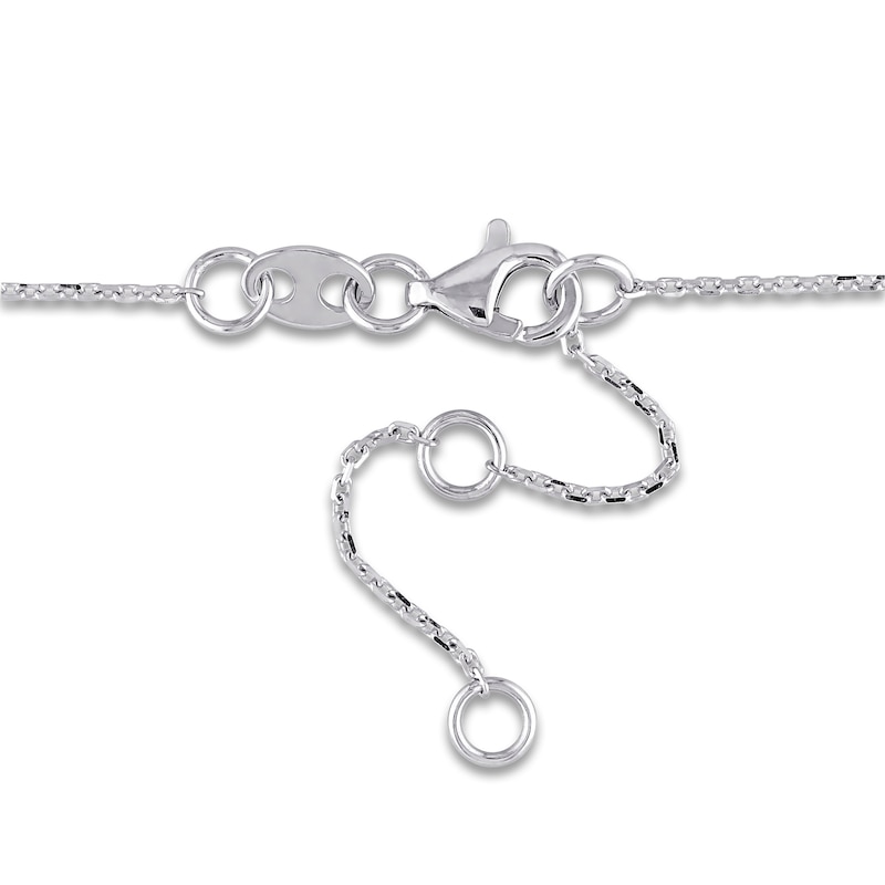 Main Image 2 of Diamond Bar Necklace 3/4 ct tw Round 14K White Gold 17"