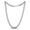Thumbnail Image 2 of Curb Link Necklace Sterling Silver 24" 9mm