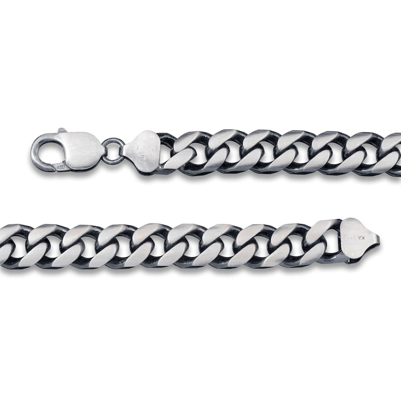 Main Image 3 of Curb Link Necklace Sterling Silver 24" 9mm