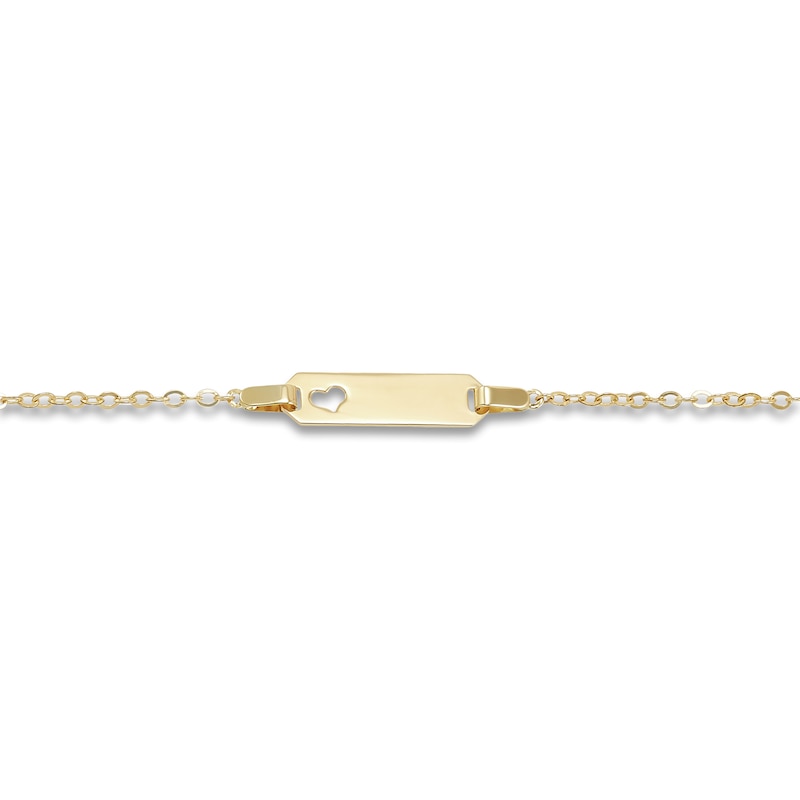 Main Image 2 of Children's ID Heart Bracelet 14K Yellow Gold 6"