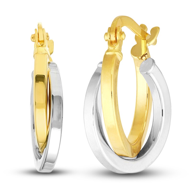 Ball and Hoop Earring Set 14K Yellow Gold