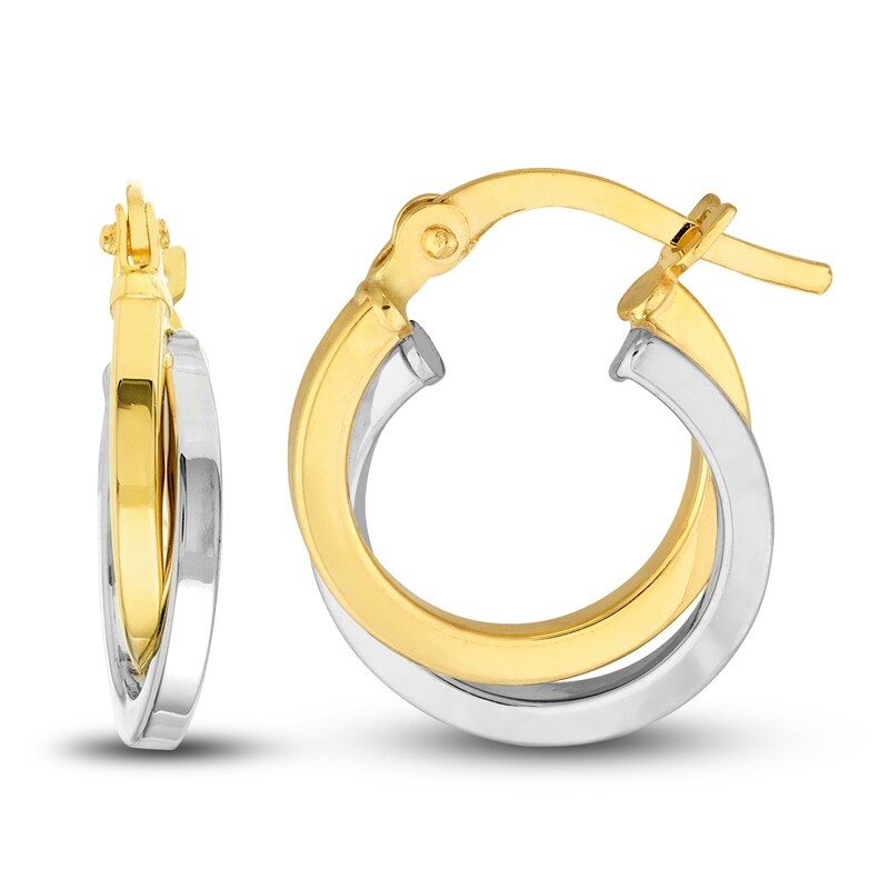 Ball and Hoop Earring Set 14K Yellow Gold