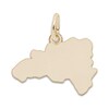 Dominican Republic map Charm 14K Yellow Gold