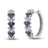 Thumbnail Image 0 of Vera Wang WISH Diamond & Blue Sapphire Hoop Earrings 1/4 ct tw Round 10K White Gold