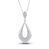 Thumbnail Image 1 of Diamond Pendant Necklace 1/3 ct tw Round 14K White Gold 18"