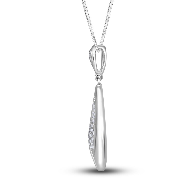 Main Image 2 of Diamond Pendant Necklace 1/3 ct tw Round 14K White Gold 18"