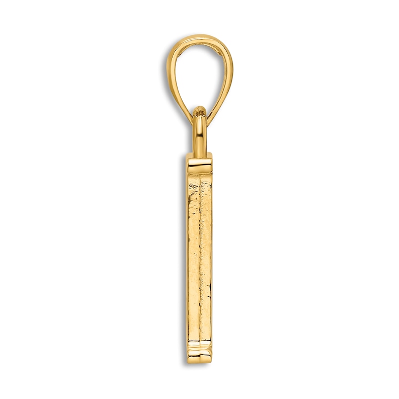 Main Image 2 of Initial E Necklace 14K Yellow Gold 18"